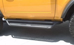 Ford Bronco Side Steps - Go Rhino - Dominator Xtreme D1 - Textured Black - `21-`24