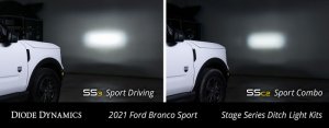 Ford Bronco Sport LED Ditch Light Kit - Diode Dynamics - Sport Yellow Pro Combo - Yellow - 2021