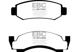 Ford Bronco Classic Brake Pads - Front - EBC - Greenstuff - 3.3 - `76-`77