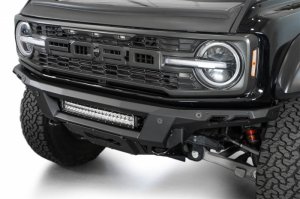 Ford Bronco Front Bumper - Front - Addictive Desert Designs - Phantom - Black - 2022