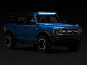 Ford Bronco LED Light Bar with Windshield Mounting Brackets - Windshield - Raxiom - Axial Series - Black - `21-`23