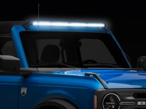 Ford Bronco LED Light Bar with Windshield Mounting Brackets - Windshield - Raxiom - Axial Series - Black - `21-`23