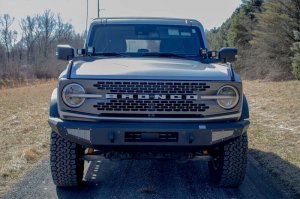 Ford Bronco Front Bumper - Front - Fishbone Offroad - Steelhead - Black - 2021