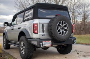 Ford Bronco Rear Bumper - Rear - Fishbone Offroad - Steelhead - Black - 2021