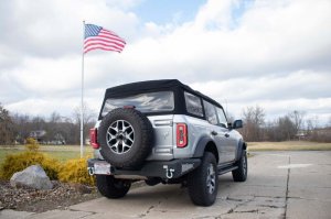 Ford Bronco Rear Bumper - Rear - Fishbone Offroad - Steelhead - Black - 2021