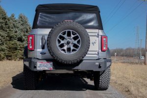 Ford Bronco Rear Bumper - Rear - Fishbone Offroad - Steelhead - Black - 2021