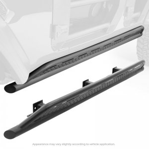 Ford Bronco Frame Mount Sliders - Go Rhino - Textured Black - `21-`24