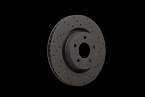 Ford Bronco Classic Brake Rotors (2) - Front - Hawk Performance - Drilled and Slotted - 1994