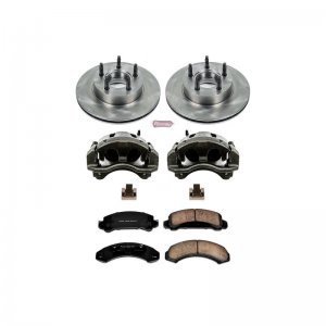 Ford Bronco Classic Brake Kit - Front - PowerStop - Autospecialty Rotors + Evolution Ceramic Pads + Non-coated Calipers - 1990