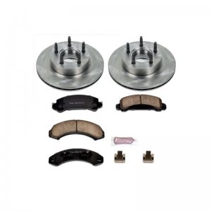 Ford Bronco Classic Brake Kit - Front - PowerStop - Autospecialty Rotors + Z17 Evolution Plus Ceramic Pads - 1990