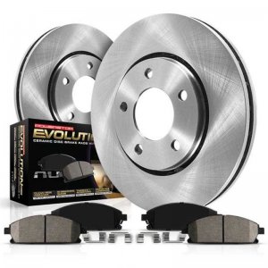 Ford Bronco Classic Brake Kit - Front - PowerStop - Autospecialty Rotors + Z17 Evolution Plus Ceramic Pads - 1990