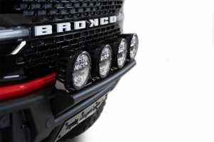 Ford Bronco Add-On Light Hoop - Front - Addictive Desert Designs - PRO Bolt-On - Hammer Black - `21-`23