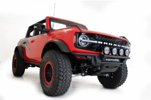 Ford Bronco Add-On Light Hoop - Front - Addictive Desert Designs - PRO Bolt-On - Hammer Black - `21-`23