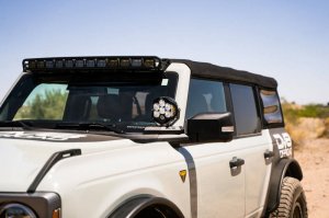 Ford Bronco A-Pillar Pod Light Mounts - DV8 Offroad - Black - `21-`22