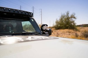 Ford Bronco A-Pillar Pod Light Mounts - DV8 Offroad - Black - `21-`22