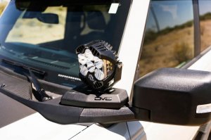 Ford Bronco A-Pillar Pod Light Mounts - DV8 Offroad - Black - `21-`22