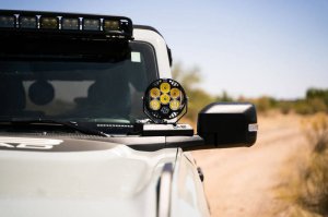 Ford Bronco A-Pillar Pod Light Mounts - DV8 Offroad - Black - `21-`22