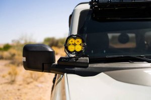 Ford Bronco A-Pillar Pod Light Mounts - DV8 Offroad - Black - `21-`22