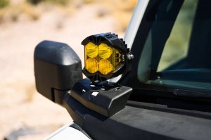 Ford Bronco A-Pillar Pod Light Mounts - DV8 Offroad - Black - `21-`22