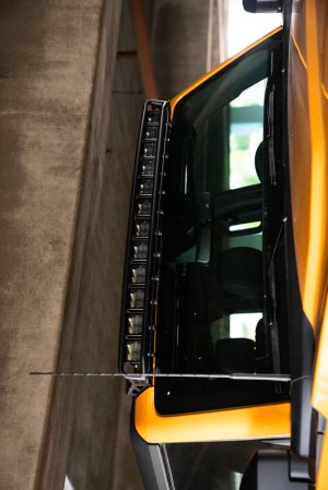 Ford Bronco Light Bar Mounts - DV8 Offroad - Curved - Black - `21-`22