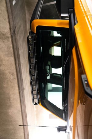 Ford Bronco Light Bar Mounts - DV8 Offroad - Curved - Black - `21-`22