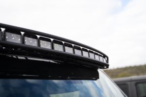 Ford Bronco Light Bar Mounts - DV8 Offroad - Curved - Black - `21-`22