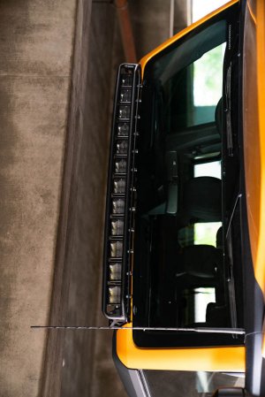 Ford Bronco Light Bar Mounts - DV8 Offroad - Curved - Black - `21-`22