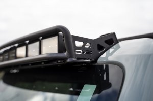 Ford Bronco Light Bar Mounts - DV8 Offroad - Curved - Black - `21-`22