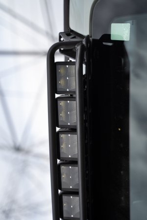 Ford Bronco Light Bar Mounts - DV8 Offroad - Curved - Black - `21-`22