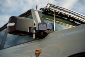 Ford Bronco Light Bar Mounts - A Pillar - DV8 Offroad - Dual Light Pod Drop, Direct Fit, Bolt-On - 2021