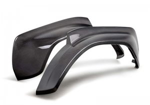 Ford Bronco Fender Flare Set - Rear - Ford Racing - Carbon Fiber - Gloss - `22-`24