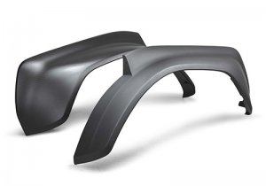 Ford Bronco Fender Flare Set - Rear - Ford Racing - Carbon Fiber Matte - `22-`24