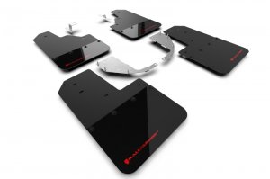 Ford Bronco Mud Flap Kit - Rally Armor - Hybrid - Black - `21-`25