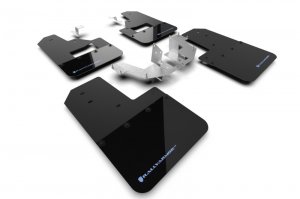 Ford Bronco Mud Flap Kit - Rally Armor - UR - Black/Blue - `21-`25