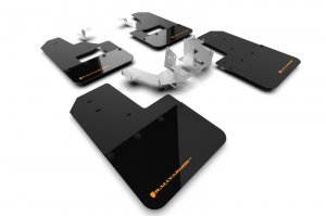 Ford Bronco Mud Flap - Rally Armor - UR - Black - `21-`25