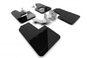 Ford Bronco Mud Flap Kit - Rally Armor - Premium - Black - `21-`25