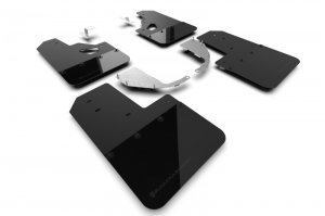 Ford Bronco Mud Flap - Rally Armor - Metallic Black Logo - Black - `21-`25