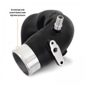 Ford Bronco Intercooler Pipe Upgrade Kit - Mishimoto - High-Mount - Wrinkle Black - 2.7L - 2021