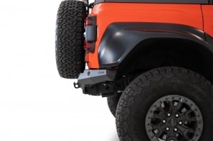 Ford Bronco Rear Bumper - Rear - Addictive Desert Designs - Bomber - Hammer Black with Satin Black panels - `22-`23