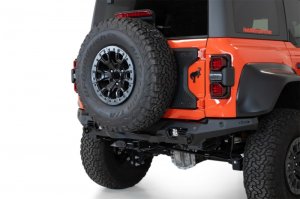 Ford Bronco Rear Bumper - Rear - Addictive Desert Designs - Bomber - Hammer Black with Satin Black panels - `22-`23