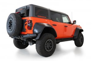 Ford Bronco Rear Bumper - Rear - Addictive Desert Designs - Bomber - Hammer Black with Satin Black panels - `22-`23