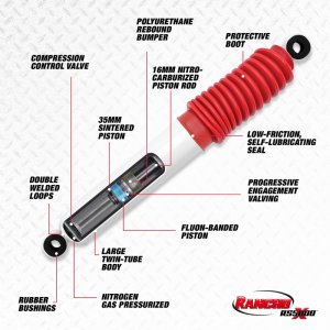 Ford Bronco Classic Shock Absorber - Front - Rancho - RS5000X - `66-`77