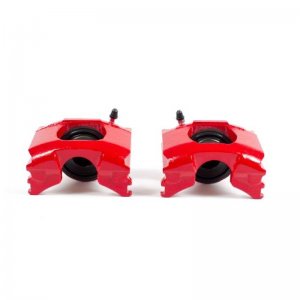 Ford Bronco Classic Calipers - Front - PowerStop - Red Powder Coated - Red - `84-`90