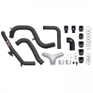 Ford Bronco Intercooler Pipes - Injen - Wrinkle Black - 2.7L V6 - `21-`23