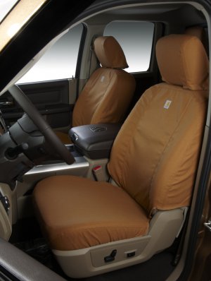Ford Bronco Seat Covers - Front - Covercraft - Carhartt SeatSaver Custom - Brown - `21-`23 Ford Bronco Seat Covers - Front - Covercraft - Carhartt SeatSaver Custom - Brown - `21-`23