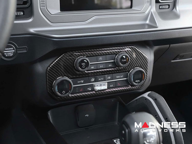 Ford Bronco Air Conditioning Switch Panel Cover - Carbon Fiber