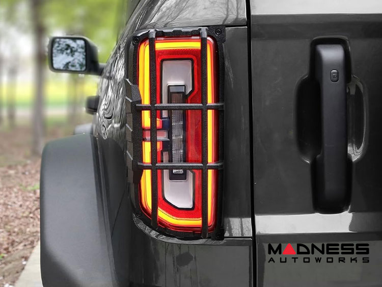 Ford Bronco Tail Light Cover Armor - Set of 2 - Textured Black Ford Bronco Tail Light Cover Armor - Set of 2 - Textured Black