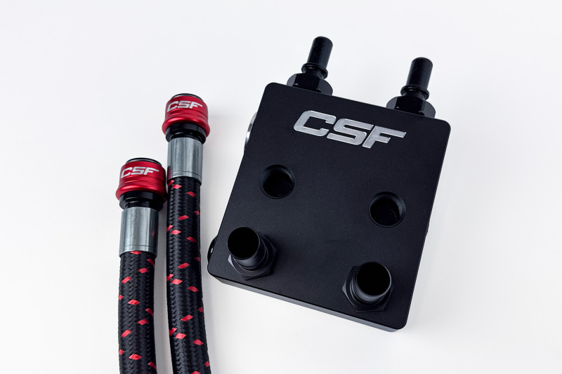 Ford Bronco Transmission Oil Cooler Kit - Front - CSF - External, 2.7L EcoBoost, CNC Billet Machined Plate - `21-`27