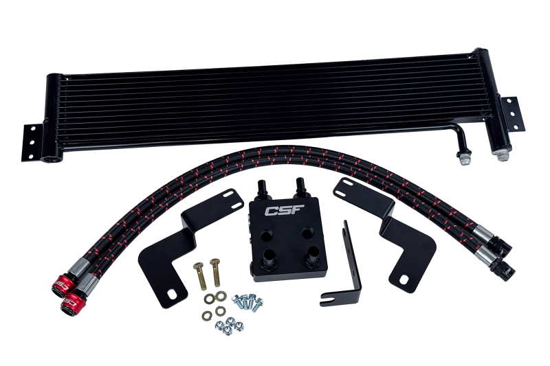 Ford Bronco Transmission Oil Cooler Kit - Front - CSF - External, 2.7L EcoBoost, CNC Billet Machined Plate - `21-`27