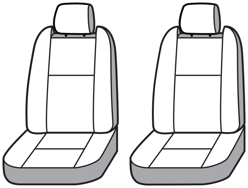 Ford Bronco Raptor Seat Cover - Front - Covercraft - Carhartt Super Dux SeatSaver - Black - `22-`24